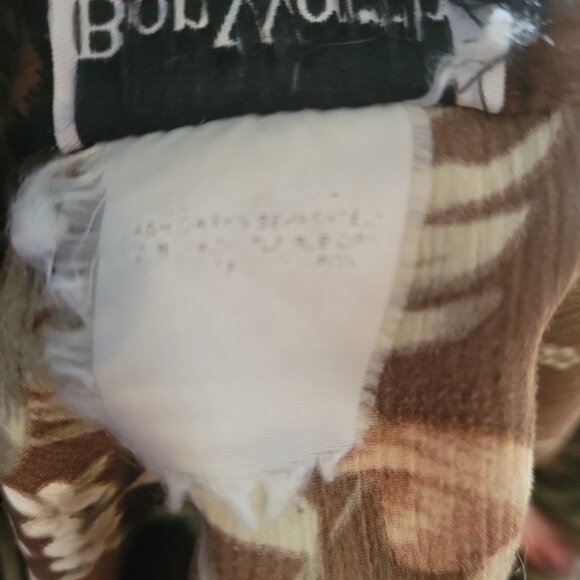 BonWorth Womens Hawaiian Floral Brown Short-Sleeve Button-Up Shirt Top Size XL - Picture 5 of 5